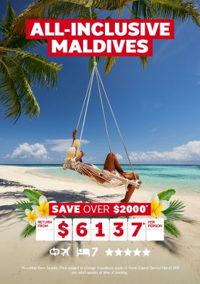 All inclusive Maldives - save over $2000* return from $6137* per person