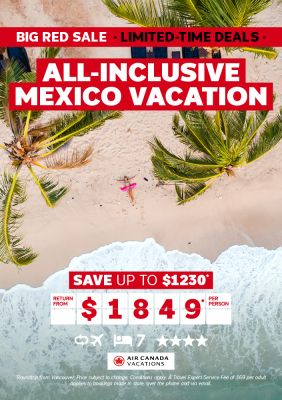 BIG RED DEAL - All-inclusive Mexico vacation for $1849* per person!