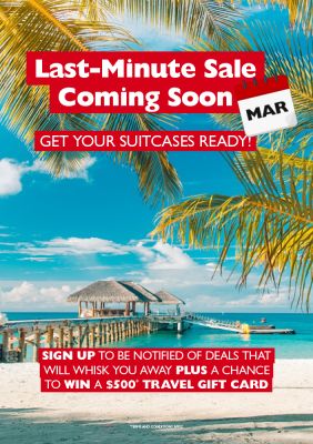 Last Minute Sale Coming Soon - Sign Up to Club Red to be notified of deals