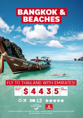 Bangkok & Beaches Vacation with Emirates flights
