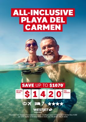 All-inclusive Playa del Carmen package for $1420* per person