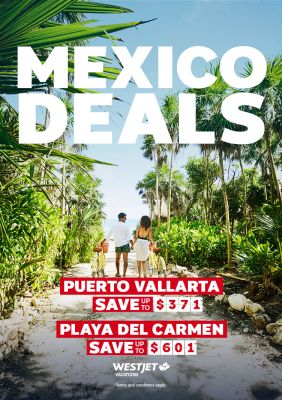 Save with these great Mexico deals with WestJet Vacations