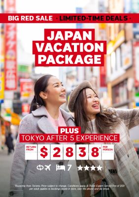 Japan vacation package for $2838* per person