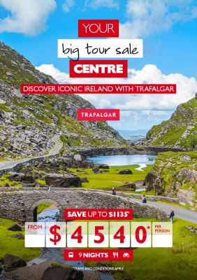 Trafalgar Iconic Ireland save up to $1135* from $4540 per person