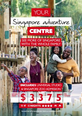 See Singapore on a family vacation - includes Universal Studio and Singapore Zoo Admission - return from $3375*
