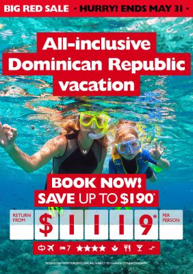 Save BIG on this all-inclusive Dominican Republic vacation!