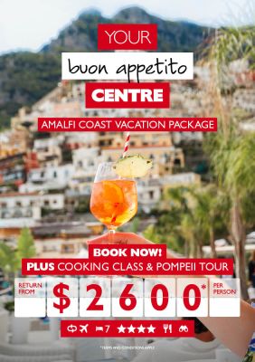 Book now to experience this hot Amalfi Coast vacation package!