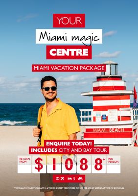 Experience Miami magic with this vacation package for just $1,088* per person!