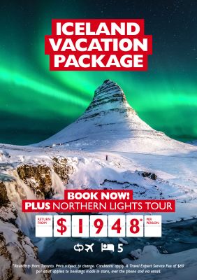 Iceland vacation package with northern lights tour for just $1,948* per person!