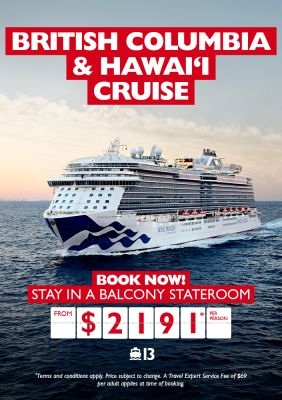 British Columbia and Hawaii cruise for just $2,191* per person!