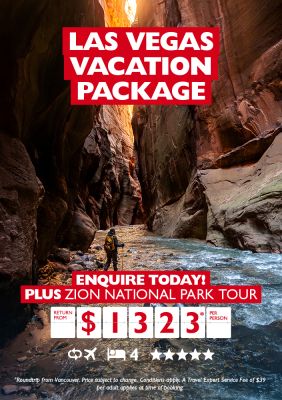 Las Vegas vacation with national park tour return from $1323*