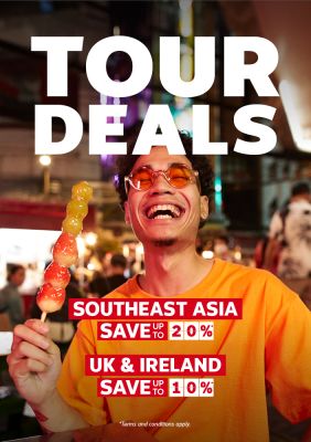 Tour deals on now! Save on Southeast Asia and UK & Ireland!