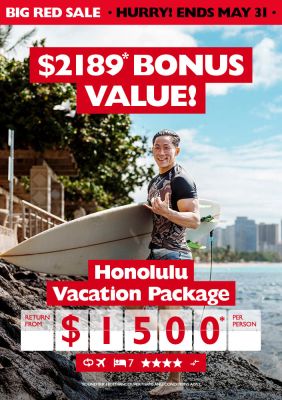 BIG RED SALE - Save big on this incredible Hawaii vacation package!