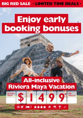 BIG RED SALE - All-inclusive Riviera Maya vacation for just $1,499* per person!