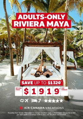 Adults-only Riviera Maya vacation for just $1919* per person