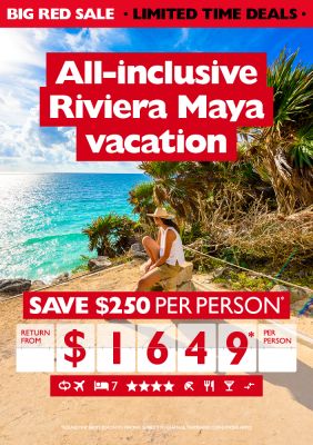BIG RED SALE - All-inclusive Riviera Maya vacation for only $1,649* per person!