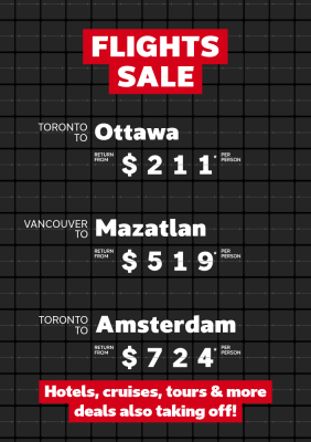 Flights Sale - Aug 5-11