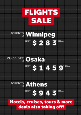 Check out these RED HOT flight deals!