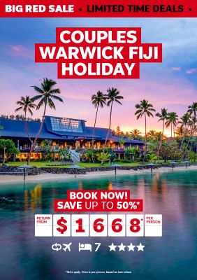 couples warwick fiji holiday book now return from $1668 per person