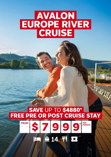 Avalon Europe River Cruise. Save up to $4840* free pre or post cruise stay from $7999* per person
