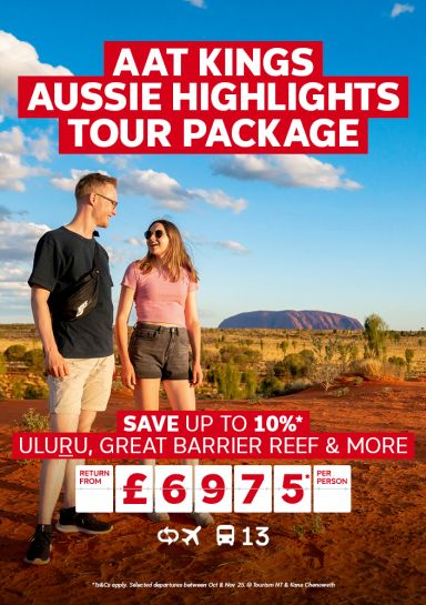 AAT Kings Aussie Highlights Tour. Save up to 10%* Uluru, Great Barrier Reef & more return from 6975* per person