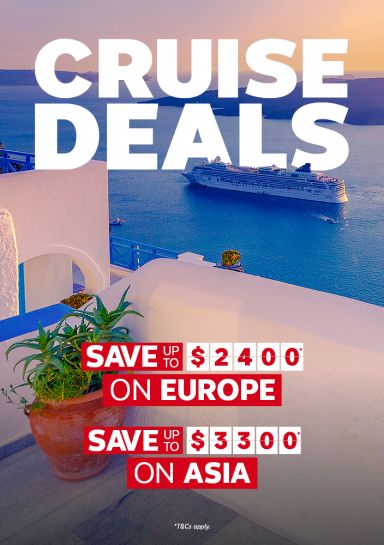 Cruise deals. Save up to $2400* on Europe. Save up to $3300* on Asia