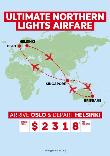 Ultimate Northern Lights Airfare | arrive Oslo & depart Helsinki. Return from $2,318* per person