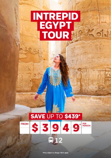 intrepid egypt tour save up to $439 from $3949 per person