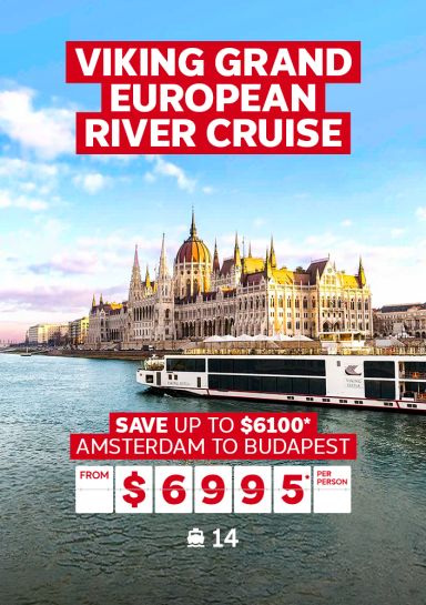 Viking Grand European River Cruise. Save up to $6100* Amsterdam to Budapest from $6995* per person