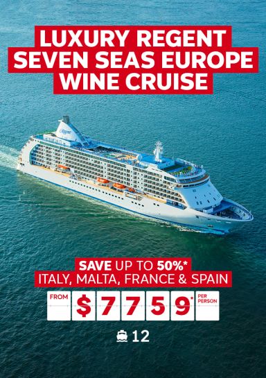 Luxury Regent Seven Seas Europe Wine Cruise. Save up to 50%* Italy, Malta, France & Spain from $7759* per person