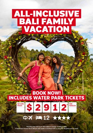Bali family all-inclusive for $2912* per person