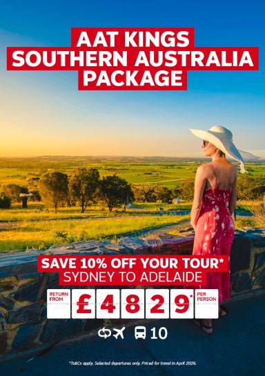 Woman looking across South Australian landscape