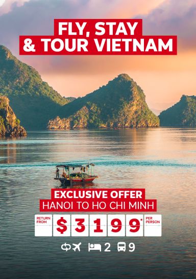 Fly, Stay & tour Vietnam | exclusive offer - Hanoi to Ho Chi Minh. Return from $3,199* per person | Ha Long Bay in Vietnam at sunset