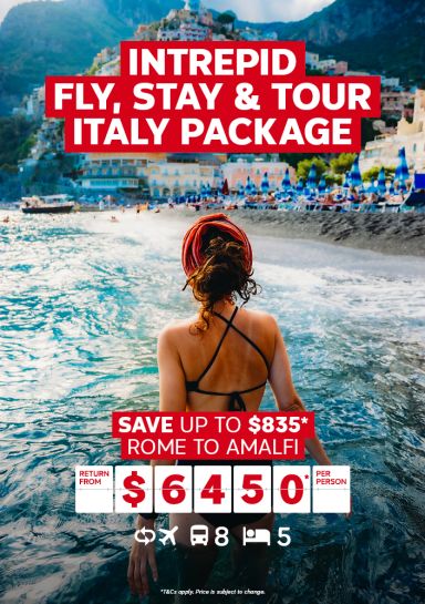 intrepid fly stay and tour italy package