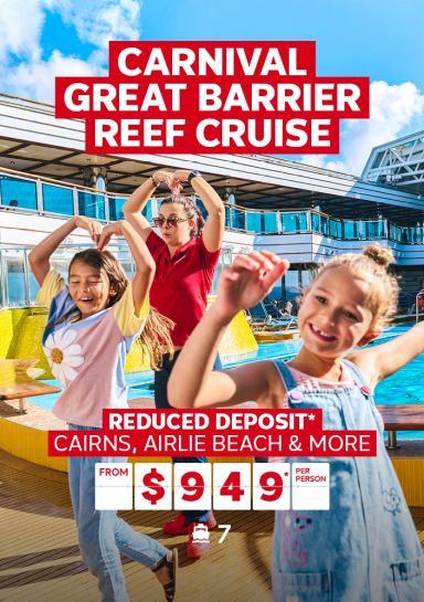 Carnival Great Barrier Reef Cruise. Onboard credit. Cairns, Airlie Beach & more from $949* per person