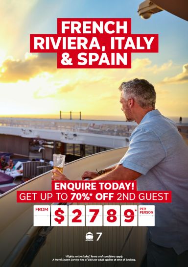 French Riviera, Italy and Spain Cruise from $2789 per person