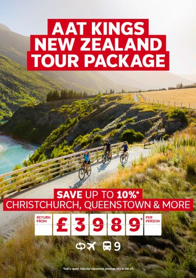 AAT Kings New Zealand Tour Package. Save up to 10%* Christchurch, Queenstown & more return from 3989* per person