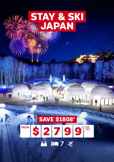 Stay & ski Japan | save $1,808* from $2,799* for two