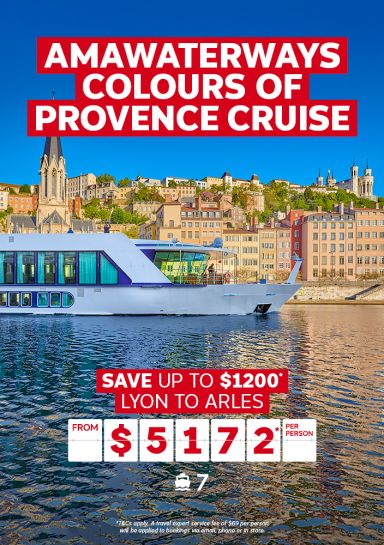 AmaWaterways colours of provence cruise. Save up to $1200* Lyon to Arles from $5172* per person
