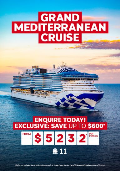 Grand Mediterranean Cruise for $5232* per person