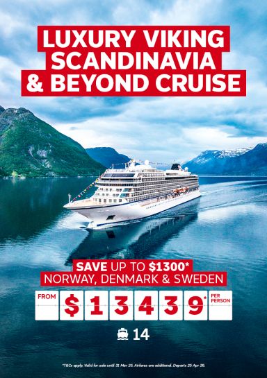 Luxury Viking Scandinavia & beyond cruise. Save up to $1300* Norway, Denmark & Sweden from $13439* per person