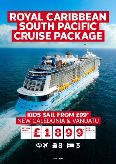 Royal Caribbean South Pacific Cruise Package. Kids sail from 99*. New Caledonia & Vanuatu return from 1899* per person