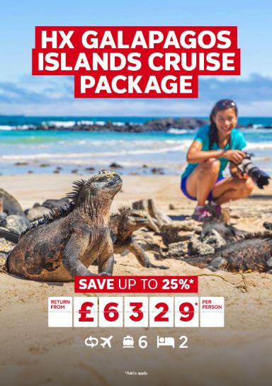 HX Galapagos Islands Cruise Package. Save up to 25%* return from 6329* per person