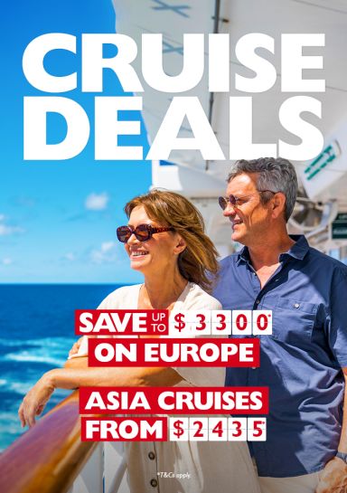 Cruise deals. Save up to $3300* on Europe, Asia cruises from $2435*