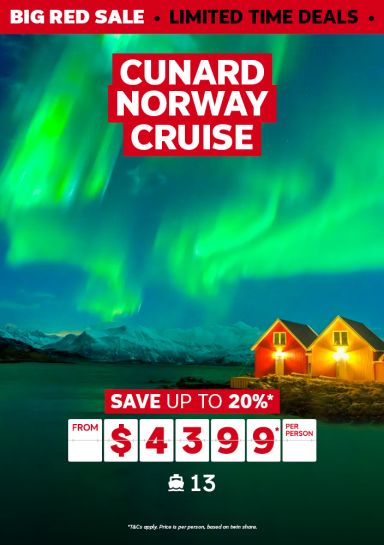 cunard norway cruise save up to 20% from $4399 per person