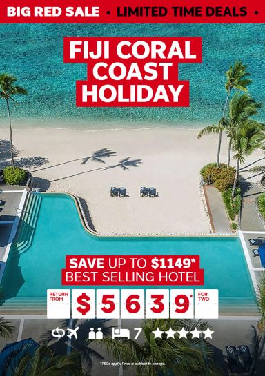 Fiji Coral Coast Holiday. Save up to $1149* Best selling hotel return from $5639* for two