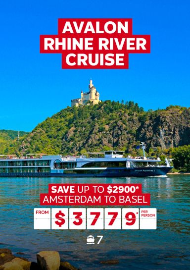 Avalon Rhine River Cruise. Save up to $2900* Amsterdam to Basel from $3779* per person