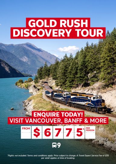 Gold Rush discovery tour on the Rocky Mountaineer