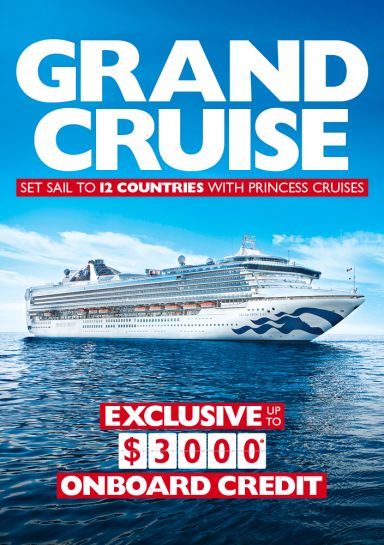Grand Cruise. Set sail to 12 countries with Princess Cruises