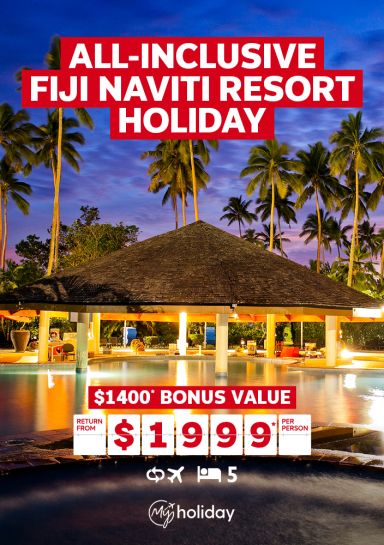 All-inclusive Fiji Naviti Resort Holiday. $1400* bonus value return from $1999* per person
